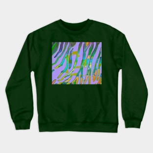 Green and Purple Glam Tiger Print Crewneck Sweatshirt